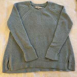 LOFT Women's Textured Knit Sweater in Light blue